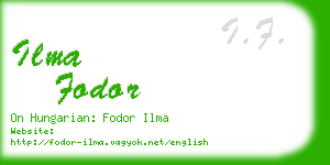 ilma fodor business card